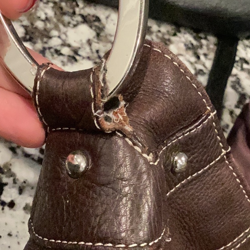 Tignanello Brown Leather Hobo Bag - Picture 11 of 11
